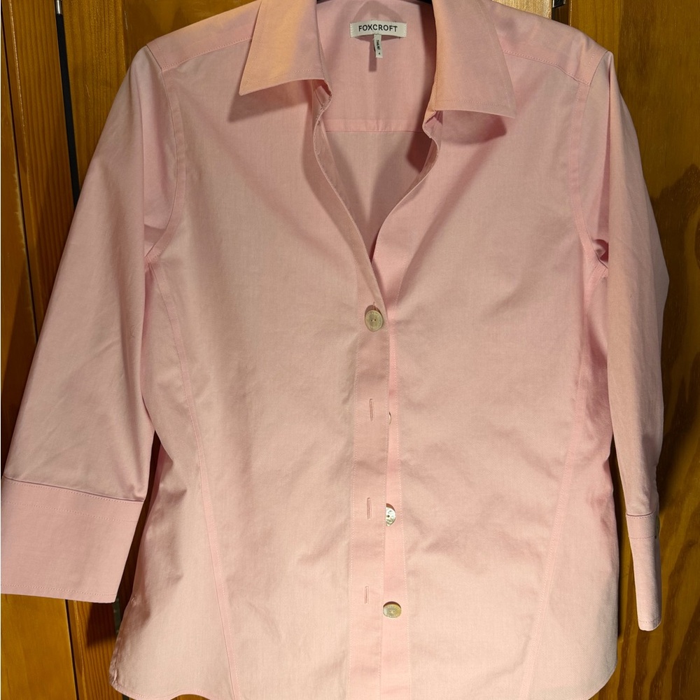 Foxcroft Women’s Pink Paityn Non-Iron Shirt | Size 4
